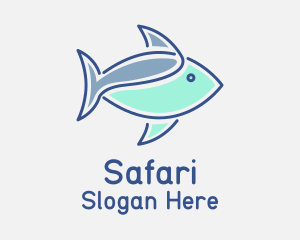 Shark Fish Aquatic Logo
