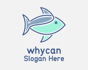 Shark Fish Aquatic Logo