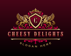 Luxury Pegasus Crest logo design