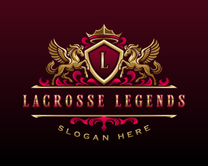 Luxury Pegasus Crest logo design