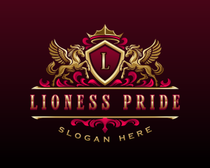 Luxury Pegasus Crest logo design