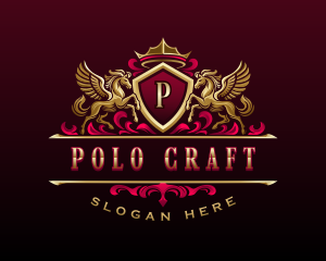 Polo - Luxury Pegasus Crest logo design