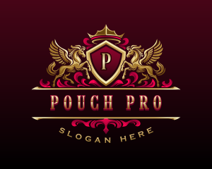 Luxury Pegasus Crest logo design