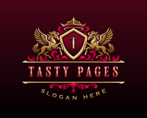 Luxury Pegasus Crest logo design