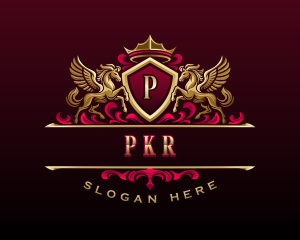 Luxury Pegasus Crest logo design