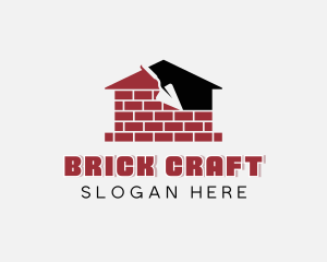 Brickwork - Brick Plastering Trowel logo design