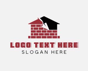 Construction - Brick Plastering Trowel logo design