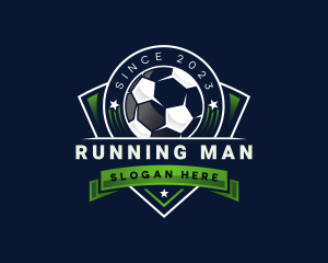 Kicker - Athlete Soccer Football logo design