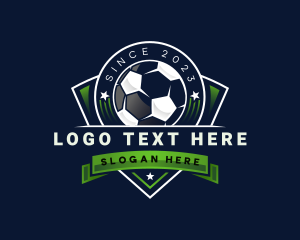Shield - Athlete Soccer Football logo design
