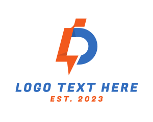 Pixel - Futuristic Letter D Blot logo design