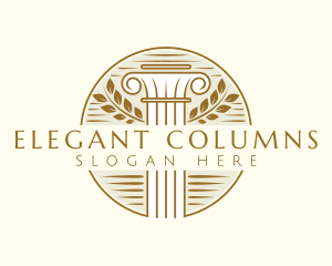 Greek Column Pillar  logo design