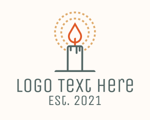 Meditation - Melting Candle Light logo design