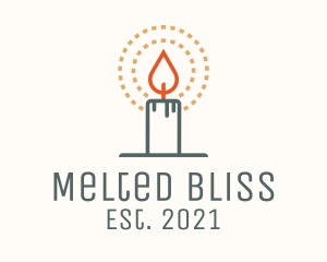 Melting Candle Light  logo design