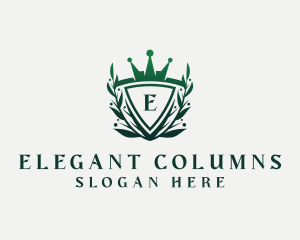 Elegant Crown Shield logo design