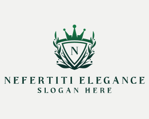 Elegant Crown Shield logo design