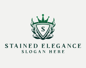 Elegant Crown Shield logo design