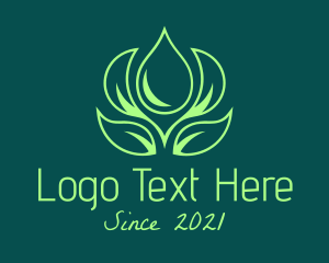 Liquid - Green Natural Oil logo design