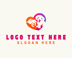 Heart Dog Puppy Logo