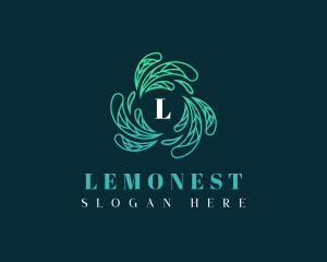 Elegant Wellness Leaves Logo