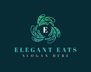 Elegant Wellness Leaves logo design