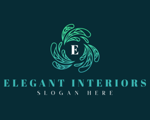 Elegant Natural Leaves logo design