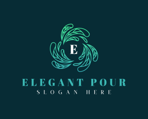 Elegant Natural Leaves logo design