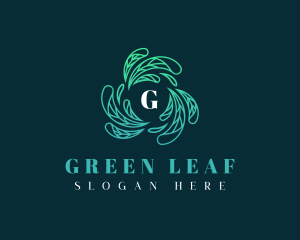 Elegant Wellness Leaves logo design