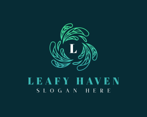 Elegant Wellness Leaves logo design