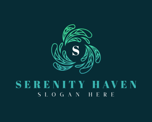 Elegant Wellness Leaves logo design