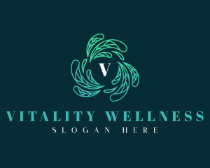 Elegant Wellness Leaves logo design