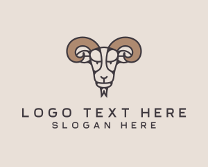 Ram - Goat Dairy Farm logo design