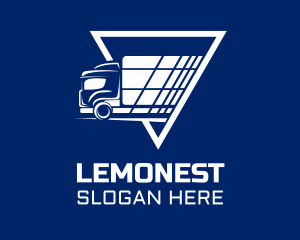 Blue - Express Shipping Truck logo design