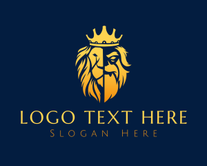 Royalty - Royal Crown Lion logo design