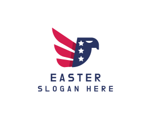 Pilot - Military Eagle Flag logo design