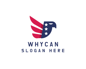 Freedom - Military Eagle Flag logo design