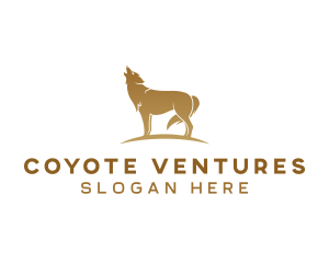 Coyote - Golden Wolf Animal logo design