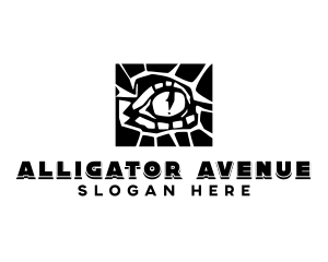 Alligator - Reptile Safari Eye logo design