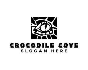 Crocodile - Reptile Safari Eye logo design