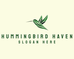 Hummingbird - Elegant Flying Hummingbird logo design