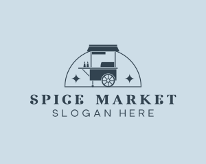 Food Cart Market logo design