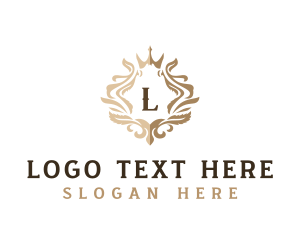 Lettermark - High End Decorative Crown logo design