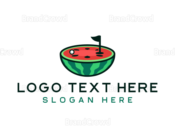 Watermelon Golf Sport Logo