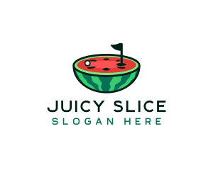 Watermelon Golf Sport logo design