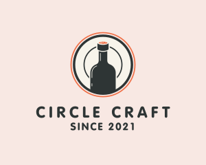 Wine Bottle Drink logo design