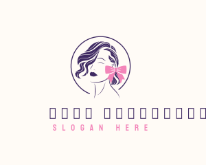 Hair Ribbon Woman Logo