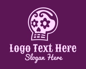 Violet - Mexican Calavera Skull logo design