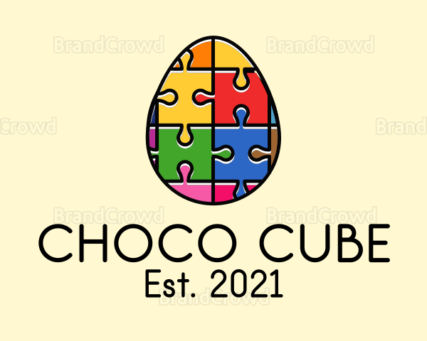 Jigsaw Puzzle Egg Logo