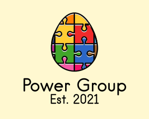 Toy - Jigsaw Puzzle Egg logo design