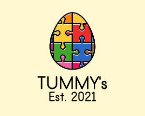 Nursery - Jigsaw Puzzle Egg logo design