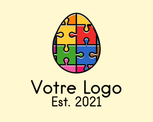 Puzzle - Jigsaw Puzzle Egg logo design